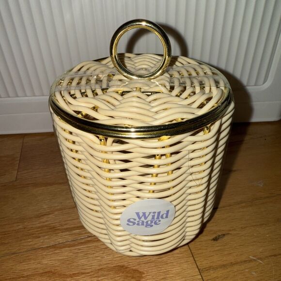 Wild Sage Cassidy Bamboo Covered Bathroom Jar - Picture 1 of 2